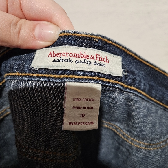 Vintage Y2K Abercrombie and Fitch Lace-Up Boot Cut Jeans Sz 10. - Picture 8 of 8